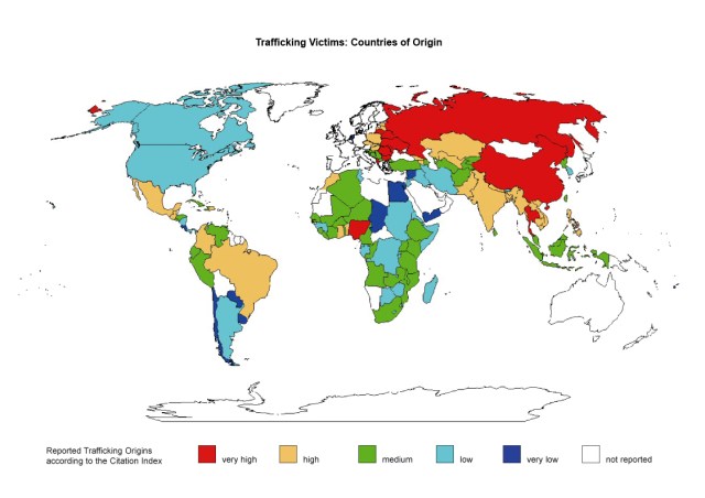 países de origen de la trata de personas